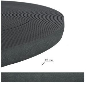 Chucorrea Multiposición de PVC Negro Bark (20 mm) - Patrón corteza de árbol